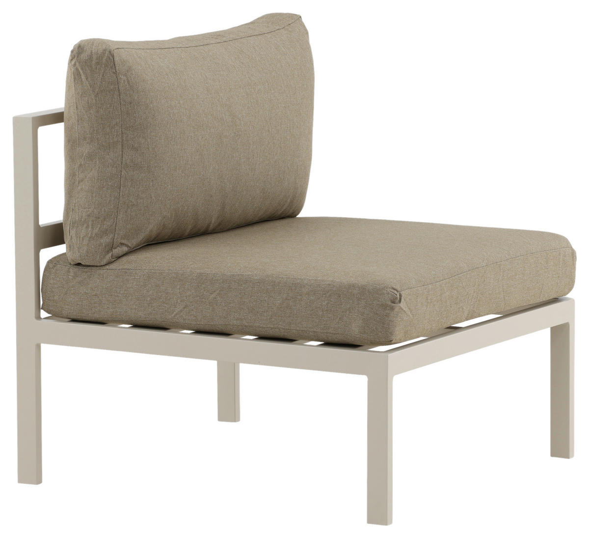 LOUNGESESSEL  - Beige/Grau, KONVENTIONELL, Metall (70/65/74cm) - Gardenson