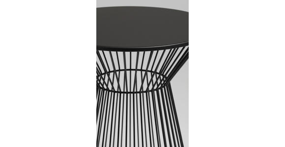 BEISTELLTISCH 33/33/47 cm Schwarz rund  - Schwarz, Trend, Metall (33/33/47cm) - Landscape