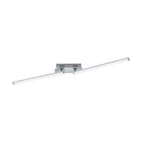 LED-DECKENLEUCHTE 100/6/8 cm   - Chromfarben, Design, Kunststoff/Metall (100/6/8cm) - Eglo