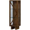 VITRINE  in vollmassiv Mangoholz Braun  - Braun, Design, Glas/Holz (40/137/39cm) - Livetastic