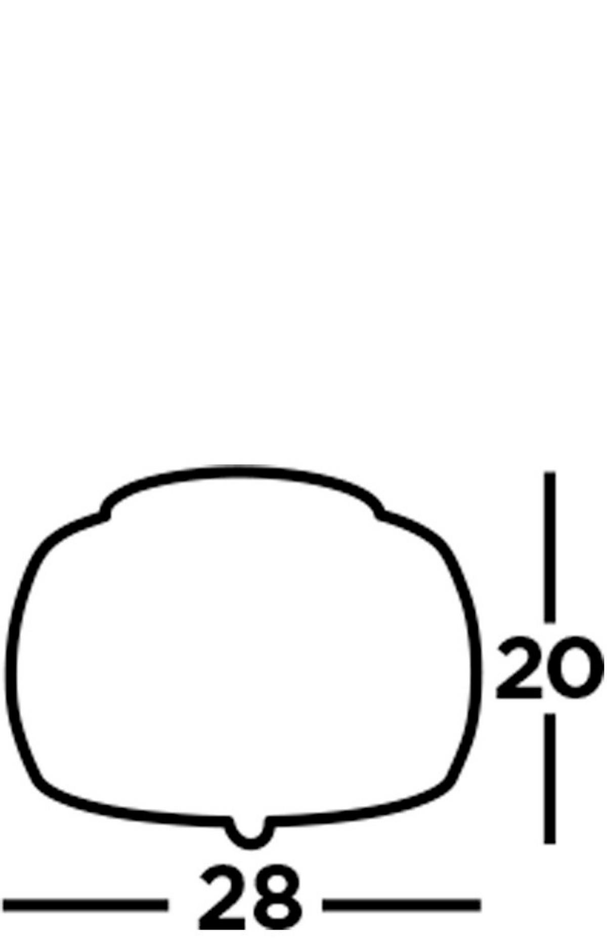 KUPAONSKA SVJETILJKA STROPNA Curva  - boje kroma, Design, staklo/metal (28/20cm)