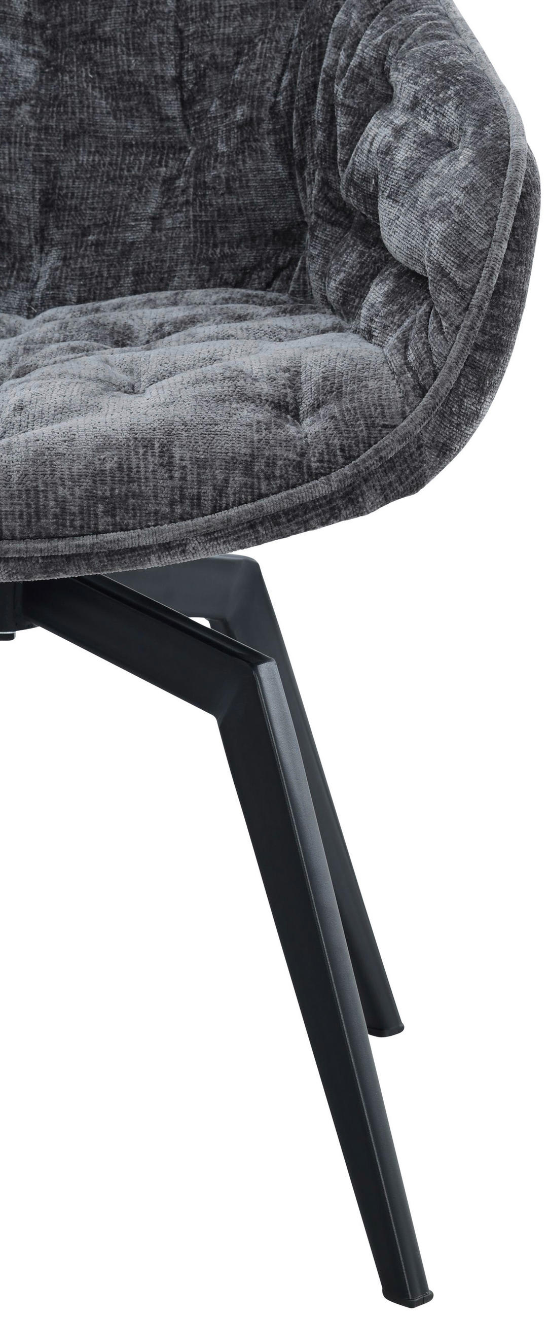 KAROSSZÉK szürke, fekete  - fekete/szürke, Modern, textil/fém (59,5/84/63,5cm) - Livetastic