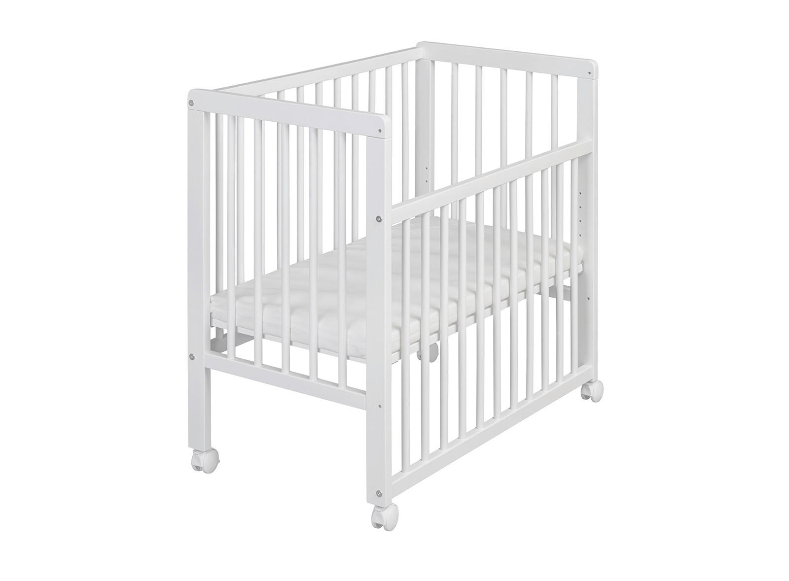 BEISTELLBETT NINA 85/48/83 cm  - Weiß, Basics, Holz (85/48/83cm) - My Baby Lou