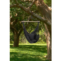 HÄNGESESSEL  - Hellbraun/Anthrazit, Trend, Holz/Textil (90/120/60cm)