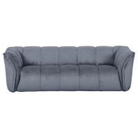 BIGSOFA in Plüsch Petrol  - Petrol/Schwarz, Konventionell, Kunststoff/Textil (220/67/106cm) - MID.YOU