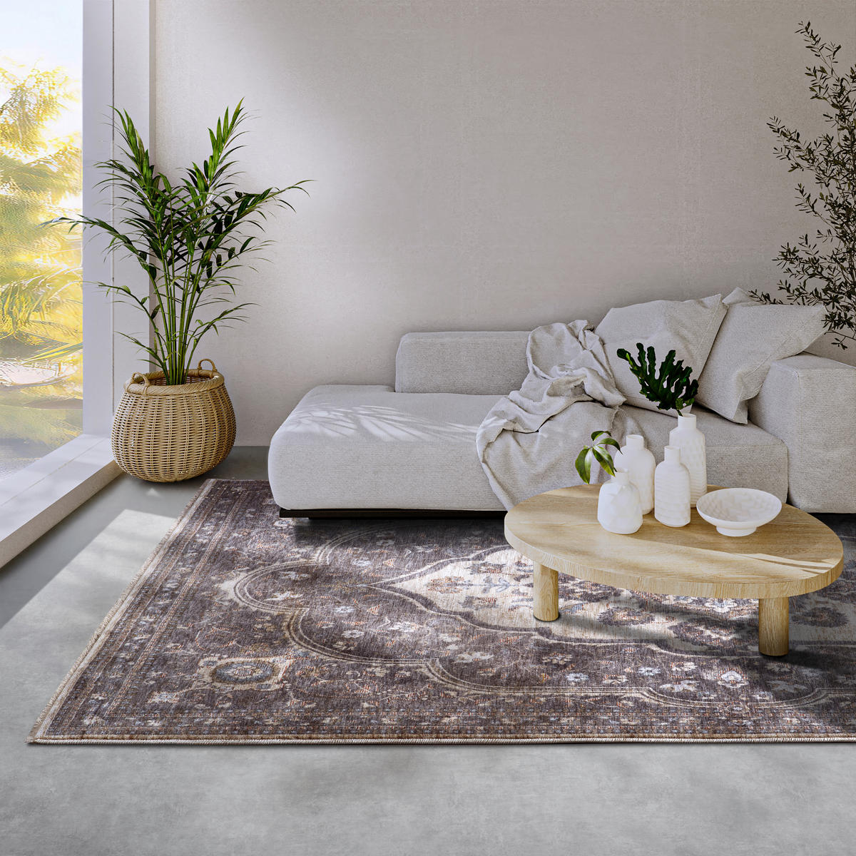 FLACHWEBETEPPICH 120/170 cm Kollektion 1871 Multicolor, Graublau  - Graublau/Multicolor, Design, Kunststoff (120/170cm) - Villeroy & Boch