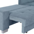 ECKSOFA Blau Flachgewebe  - Blau/Silberfarben, KONVENTIONELL, Holz/Textil (273/192cm) - Carryhome