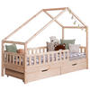 HAUSBETT Rollrost, Bettschublade, Absturzsicherung 90/200 cm  in Naturfarben  - Naturfarben, MODERN, Holz (90/200cm) - MID.YOU