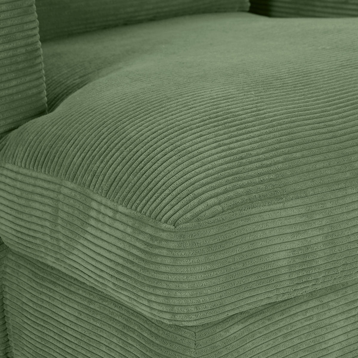 XXL-SESSEL in Cord Olivgrün  - Schwarz/Olivgrün, Romantik / Landhaus, Kunststoff/Textil (120/67/140cm) - Landscape