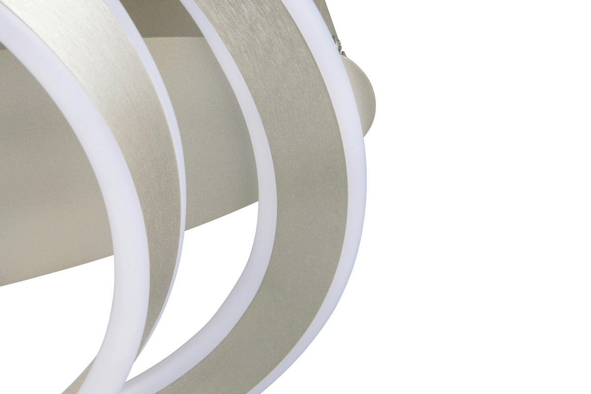 LED-DECKENLEUCHTE Arlington  - Nickelfarben, Design, Metall (80/22/60cm)
