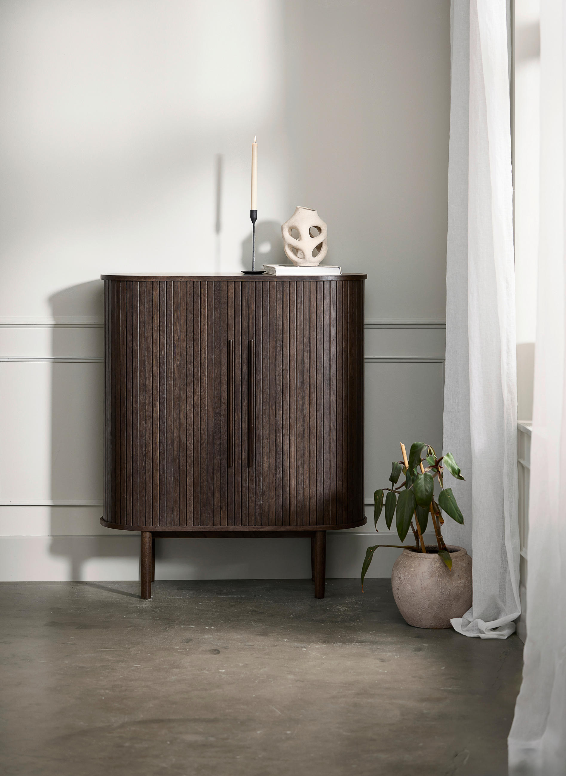 HIGHBOARD Eiche dunkel  100/188/40 cm  - Eiche dunkel, Design, Holz/Holzwerkstoff (100/188/40cm) - Lomoco