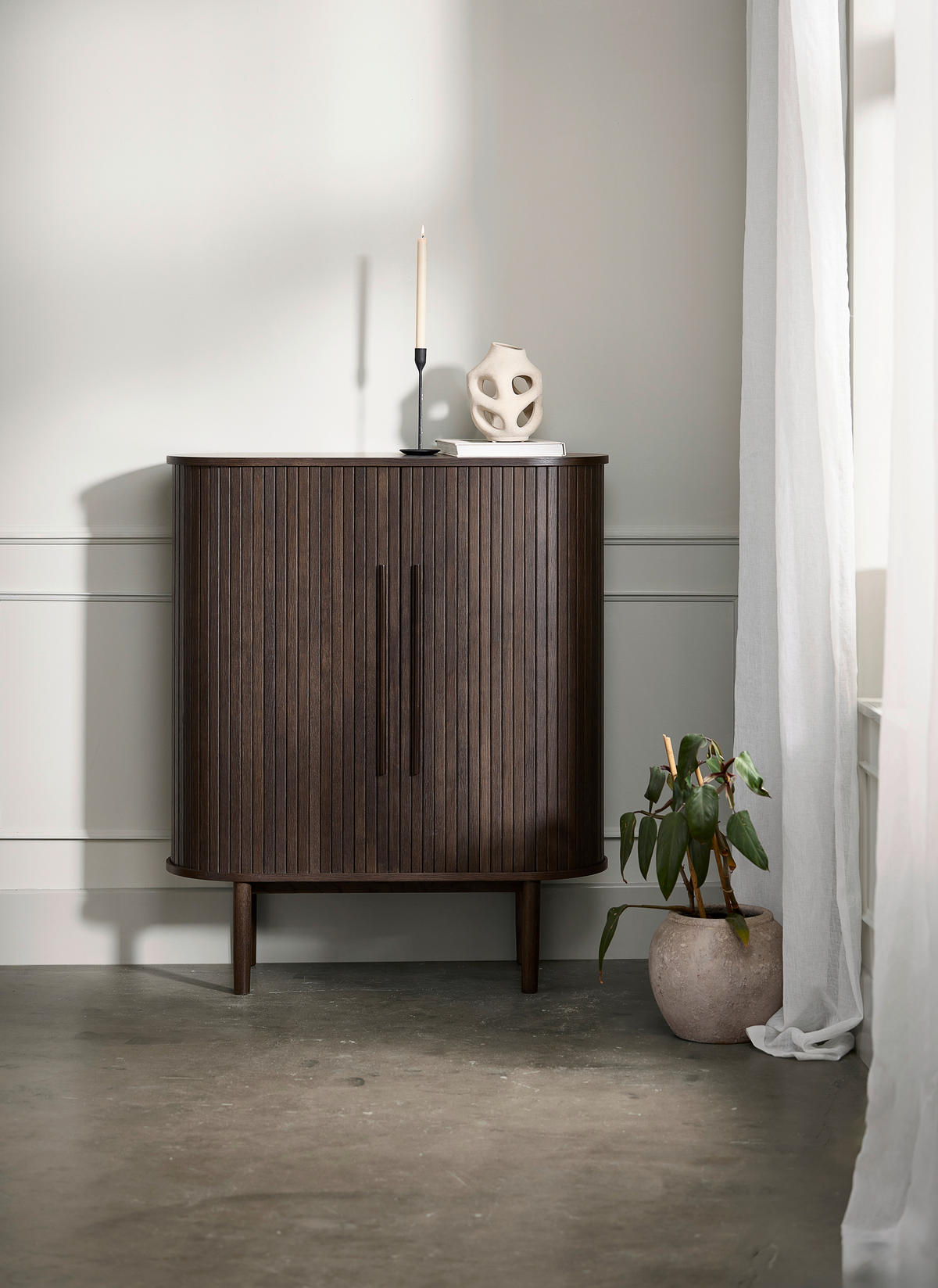 HIGHBOARD Eiche dunkel  100/188/40 cm  - Eiche dunkel, Design, Holz/Holzwerkstoff (100/188/40cm) - Lomoco