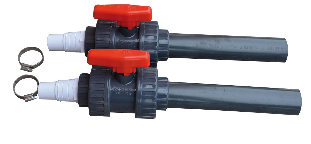 Gartenschlauch-anschlusset Wärmepumpe 4--Teilig. Kunststoff