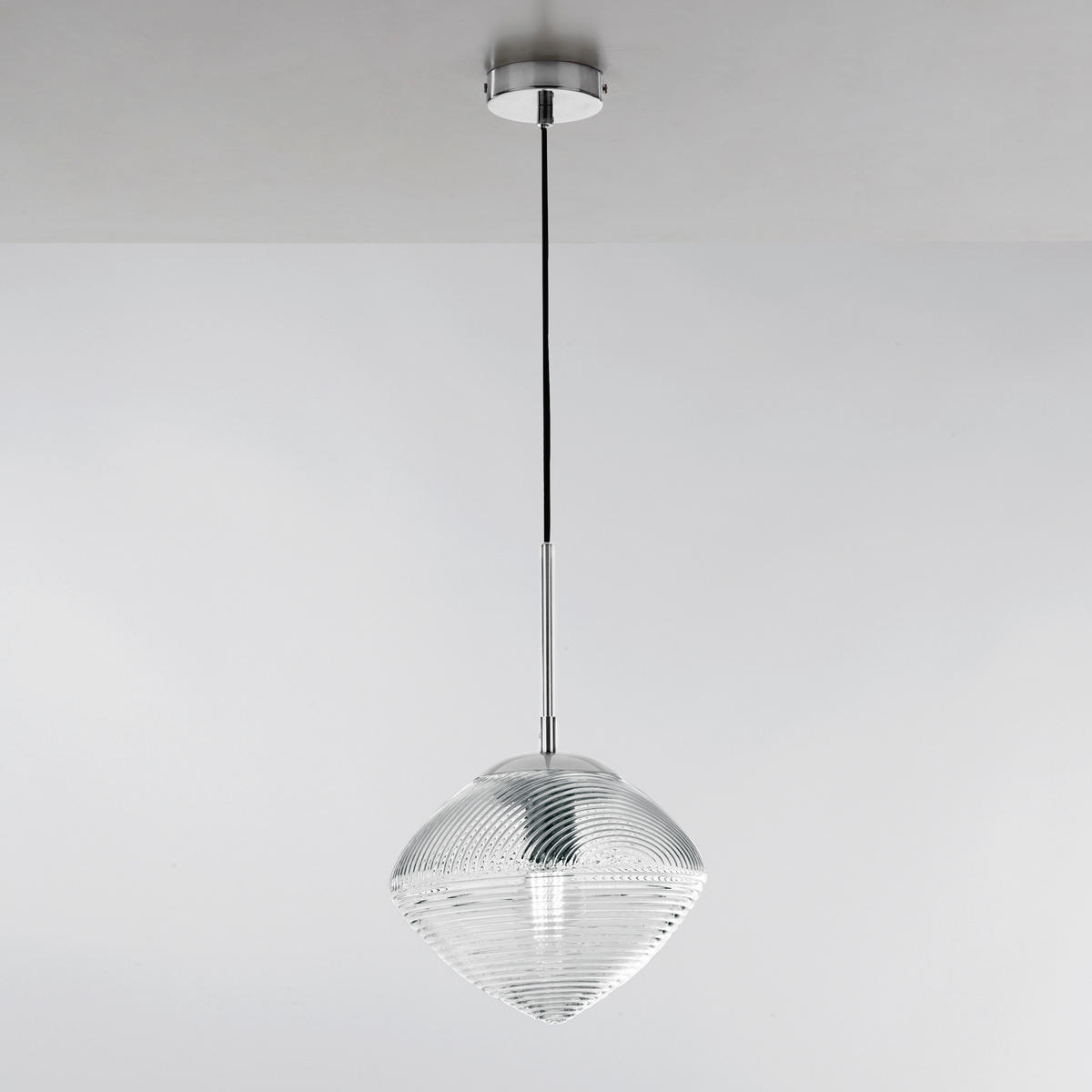 HÄNGELEUCHTE 26,3/162,7 cm  - Chromfarben/Pastellblau, LIFESTYLE, Glas/Metall (26,3/162,7cm)