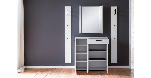 GARDEROBE 4-teilig in 160/200/38 cm - Weiß, KONVENTIONELL, Holzwerkstoff (160/200/38cm) - Moderano