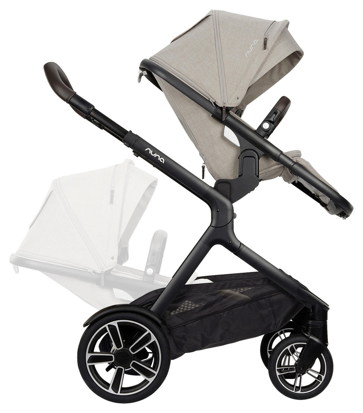 GESCHWISTERWAGEN Demi next  - Schwarz, Basics, Metall (63/123/83cm) - Nuna
