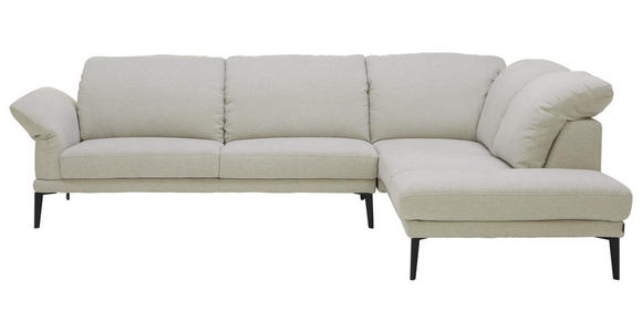 WOHNLANDSCHAFT in Textil Silberfarben - Anthrazit/Silberfarben, Natur, Textil/Metall (281/226cm) - Valnatura