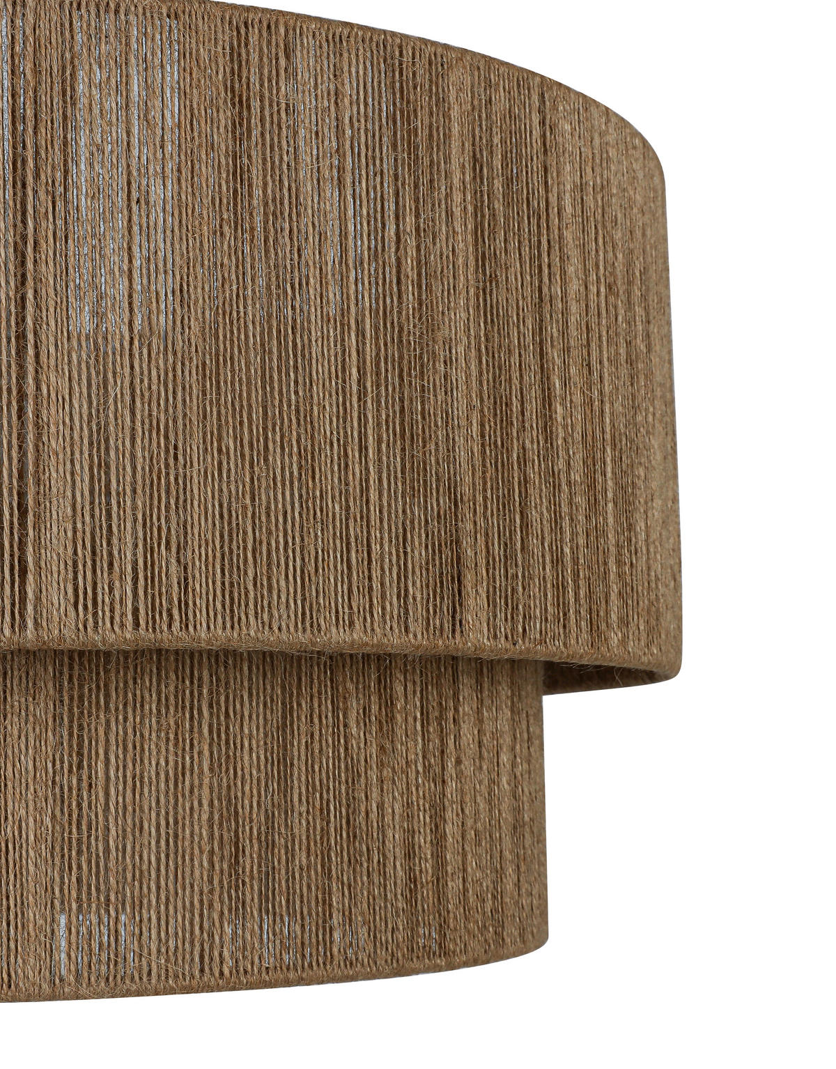 DECKENLEUCHTE  45/27 cm    - Braun/Weiß, Natur, Kunststoff/Textil (45/27cm) - Novel