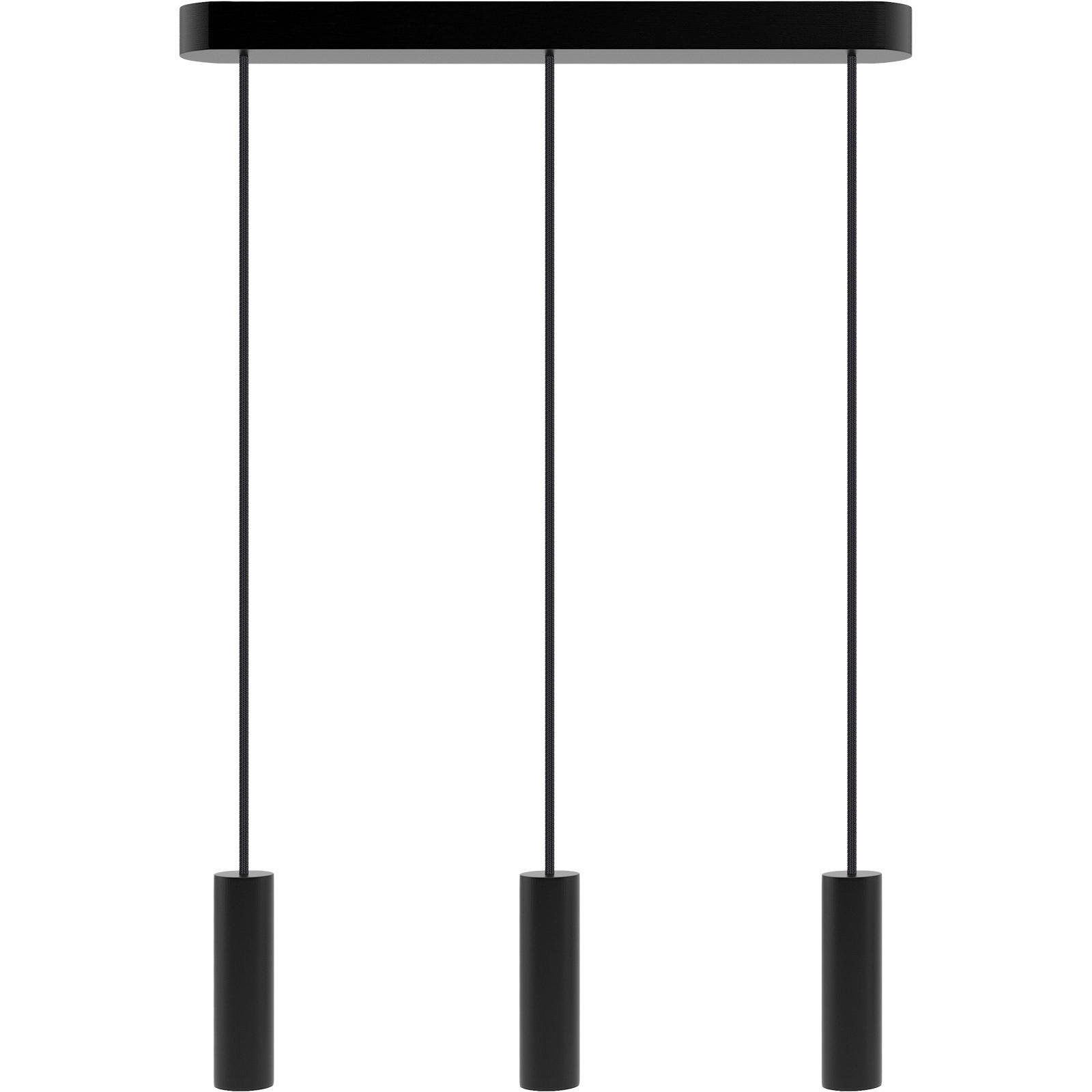 ZÁVĚSNÉ SVÍTIDLO, 52/150 cm  - černá, Design, dřevo (52/150cm)