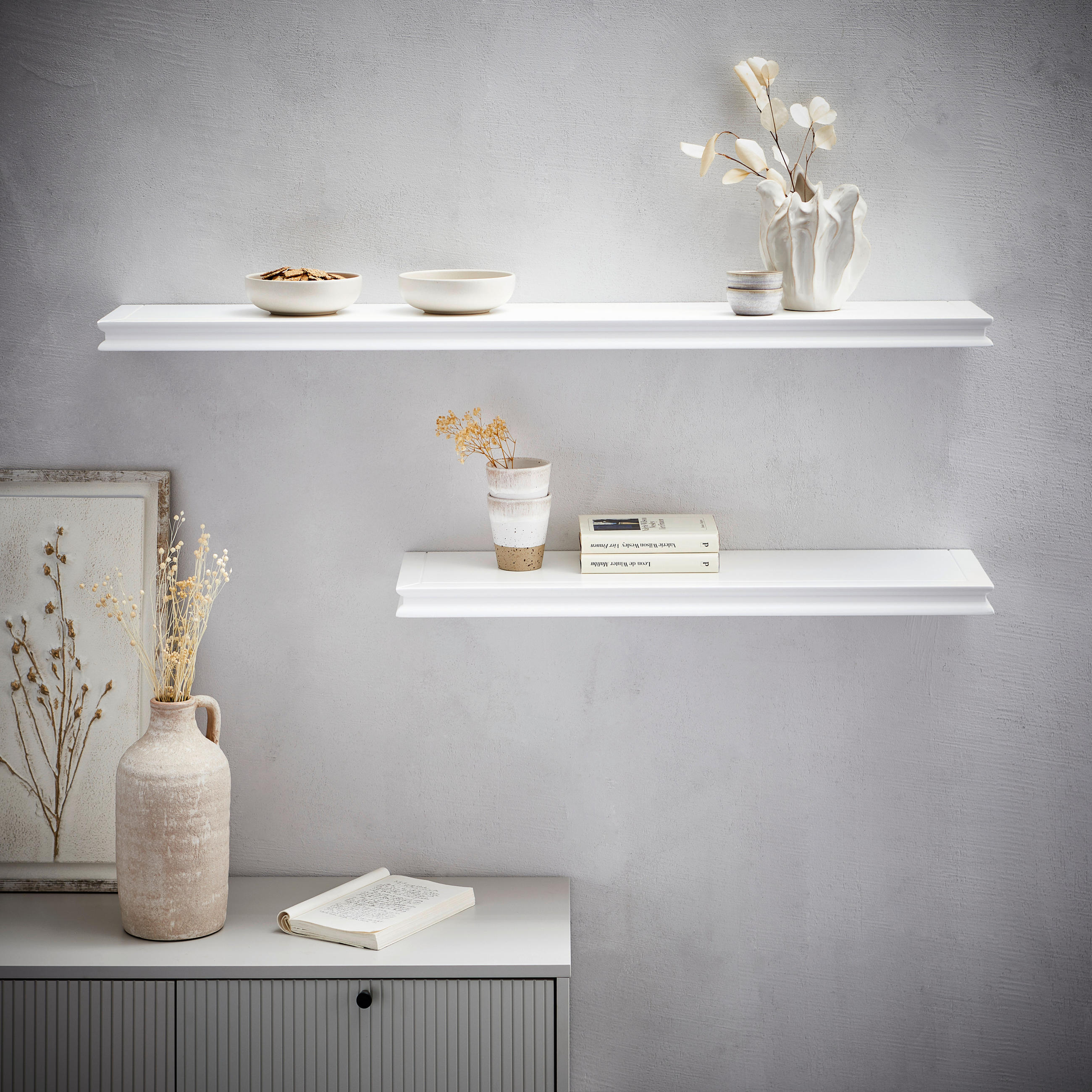 WANDBOARD in 120/3,8/23 cm Weiss  - Weiss, Basics, Holzwerkstoff (120/3,8/23cm) - Landscape