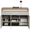 SIDEBOARD  in 130/88/38 cm  - Beige/Schwarz, KONVENTIONELL, Holzwerkstoff (130/88/38cm) - Voleo