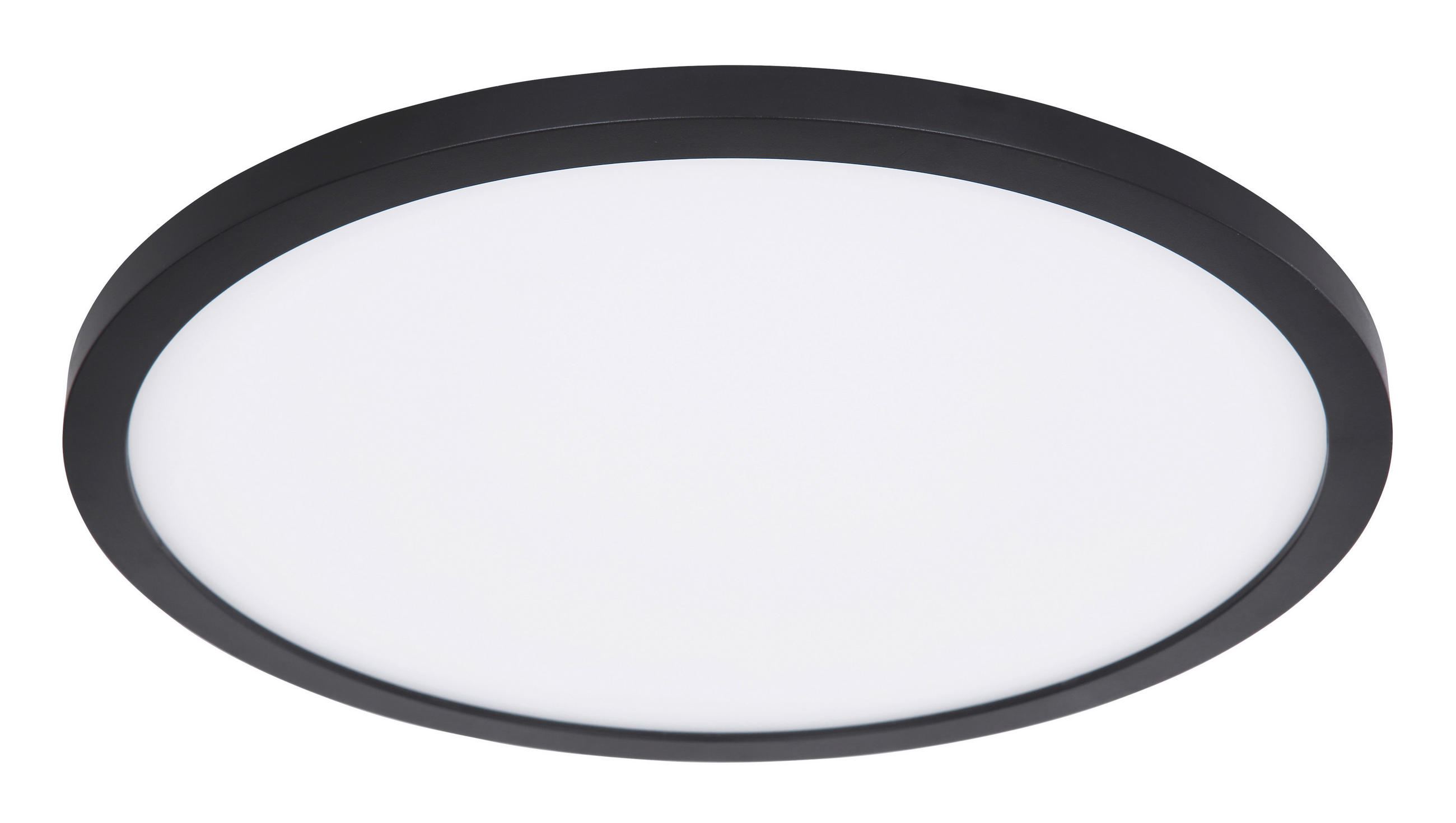 LED-Deckenleuchte Sapana 29,4/2,5 cm   - Opal/Schwarz, Basics, Kunststoff (29,4/2,5cm) - Globo
