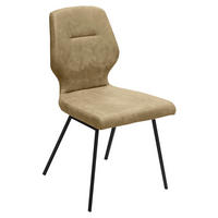 STUHL  in Stahl Mikrofaser Metall, Textil  - Schwarz/Olivgrün, Design, Textil/Metall (46/91/57cm) - Dieter Knoll