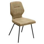 STUHL  in Stahl Mikrofaser Metall, Textil  - Schwarz/Olivgrün, Design, Textil/Metall (46/91/57cm) - Dieter Knoll