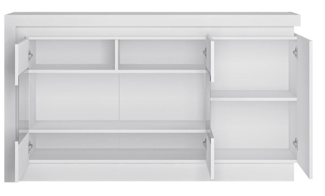 TÁLALÓSZEKRÉNY 157,6/89,1/42 cm - magasfényű fehér/fehér, Trend, műanyag/faalapú anyag (157,6/89,1/42cm) - Hom`in