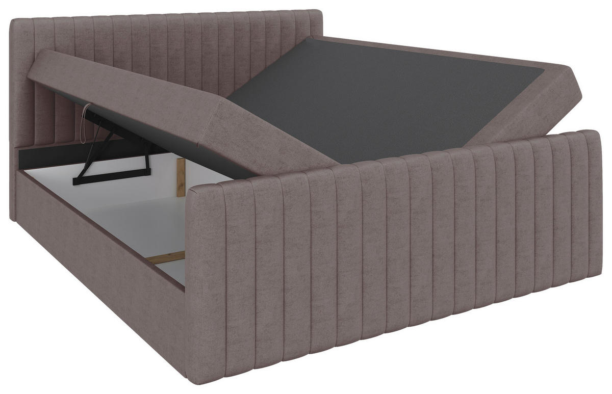 BOXBETT 180/200 cm  in Braun  - Schwarz/Braun, Basics, Kunststoff/Textil (180/200cm) - Carryhome