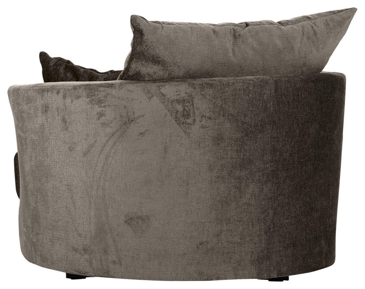 SESSEL in Chenille Dunkelgrau  - Dunkelgrau/Schwarz, Konventionell, Textil/Metall (115/72/115cm) - Carryhome