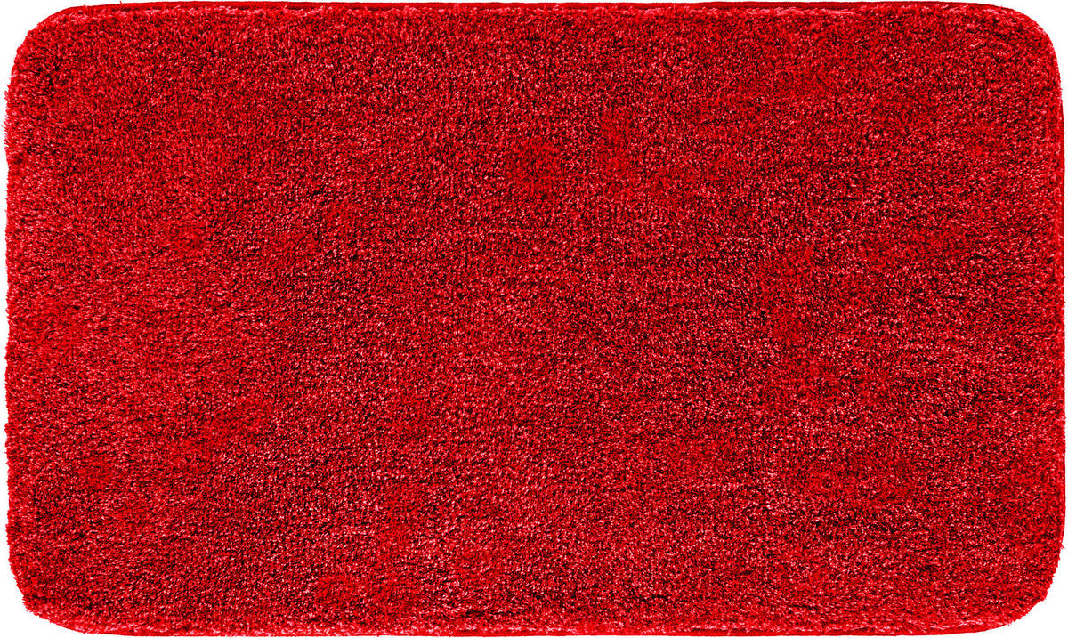 BADTEPPICH Melange Rot 60/100 cm  - Rot, Basics, Kunststoff/Textil (60/100cm) - Grund