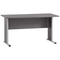 SCHREIBTISCH 140/65/72,2 cm Grau  - Silberfarben/Hellgrau, MODERN, Holzwerkstoff/Metall (140/65/72,2cm) - MID.YOU