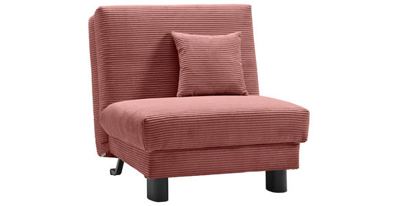 SCHLAFSESSEL Cord Rot - Rot/Schwarz, Design, Textil/Metall (85/85/100cm) - Carryhome