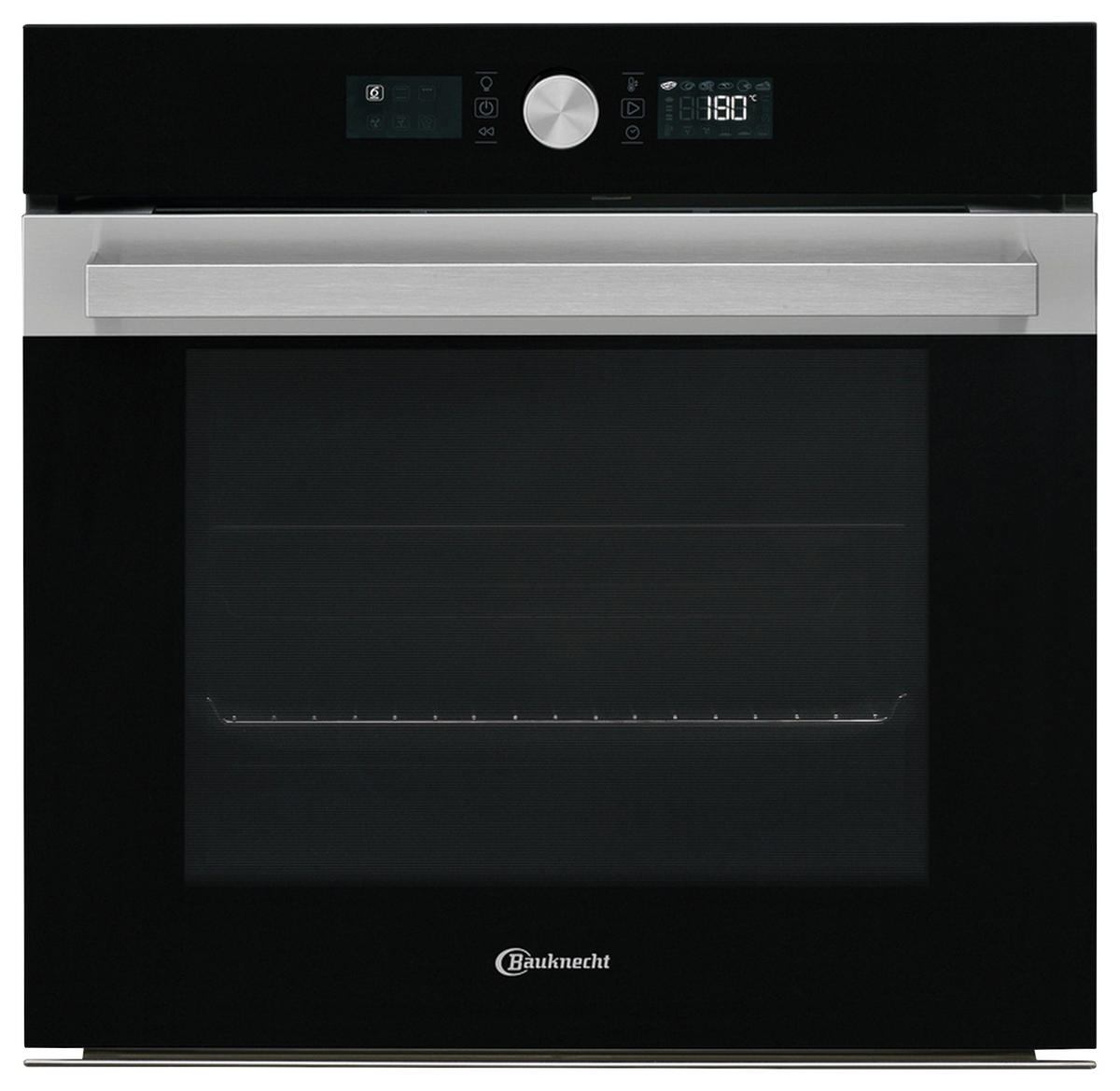 BACKOFENSET BAKO5 PF26 BLACK  - Edelstahlfarben/Schwarz, Basics, Glas/Metall (60/52cm) - Bauknecht