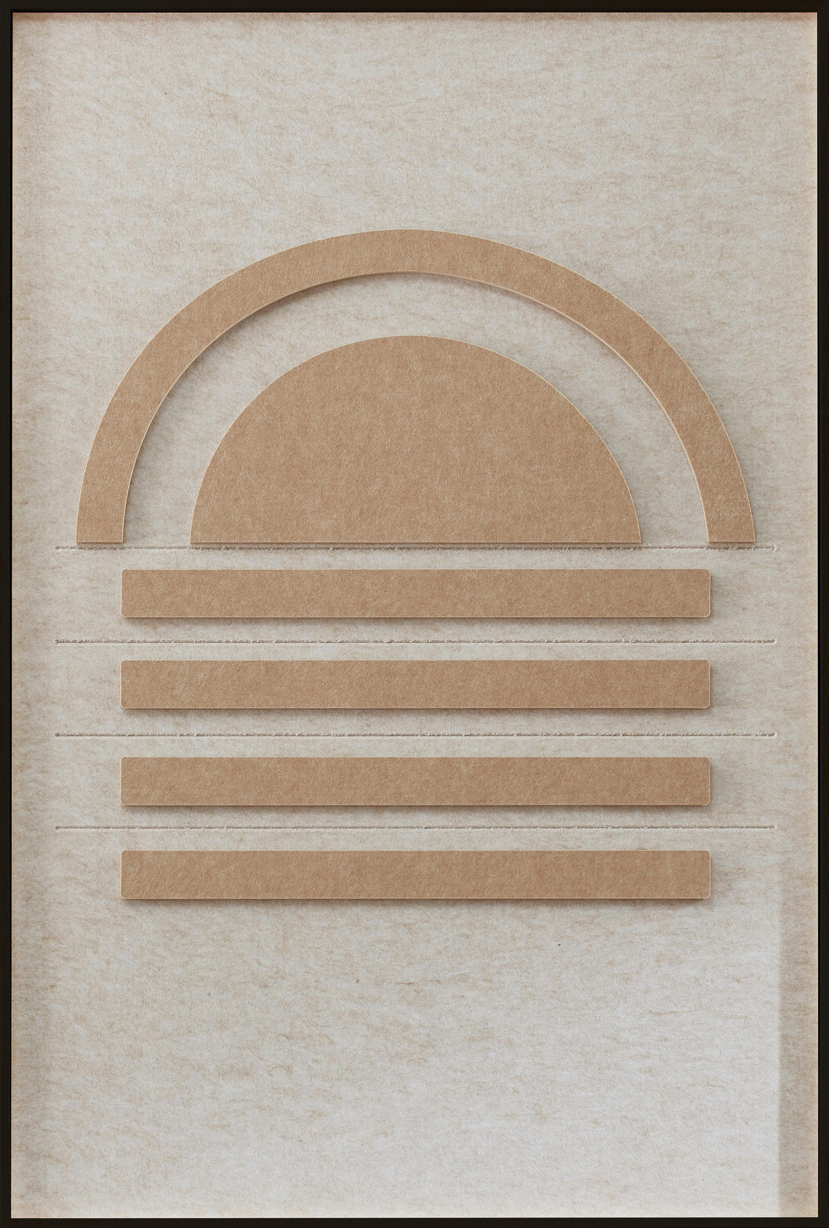 BILD 80/120/10 cm  - Beige/Schwarz, Basics, Holz/Textil (80/120/10cm)