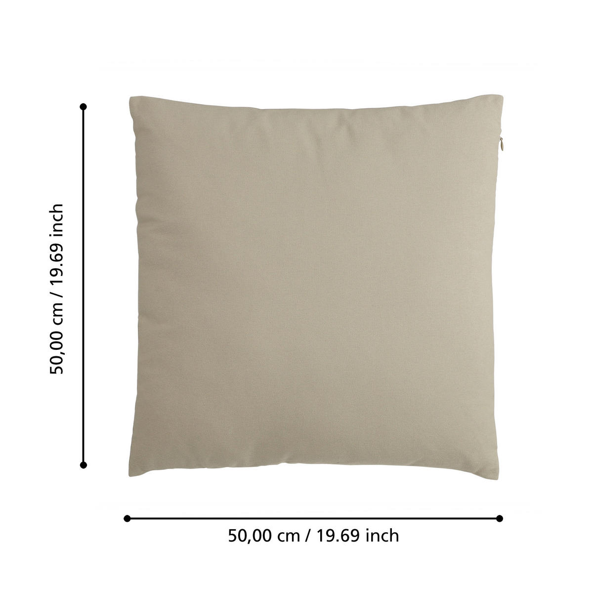ZIERKISSEN  50/50 cm   - Braun, Basics, Textil (50/50cm) - Eglo