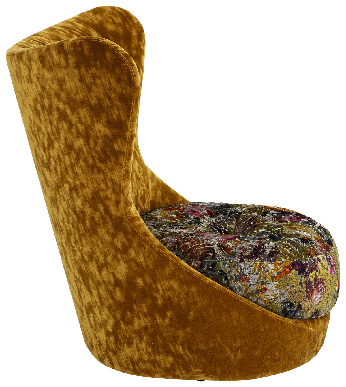 SESSEL in Samt Multicolor  - Multicolor, Trend, Textil/Metall (90/101/98cm) - Bretz