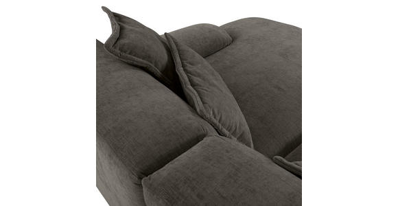 ECKSOFA Dunkelgrau Flachgewebe  - Dunkelgrau/Schwarz, KONVENTIONELL, Kunststoff/Textil (274/174cm) - Carryhome