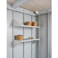 REGALBODEN - Weiss/Grau, Design, Metall (56/17,3/44,5cm) - Biohort