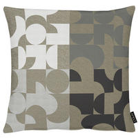 KISSENHÜLLE 49/49 cm  - Taupe/Schwarz, Design, Textil (49/49cm) - Apelt