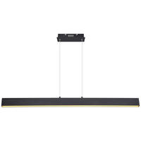 LED Hängeleuchte Verena VERENA 121/8/120 cm  - Opal/Schwarz, Design, Kunststoff/Metall (121/8/120cm) - Globo