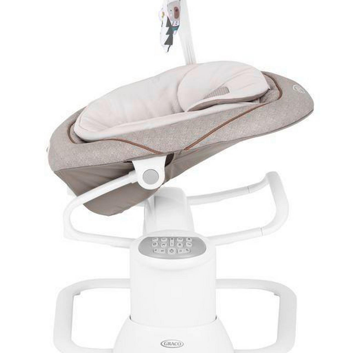 SCHAUKELWIPPE All Ways Soother Silberfarben   - Beige/Silberfarben, Basics, Textil/Metall (72,5/65,2/81cm) - Graco