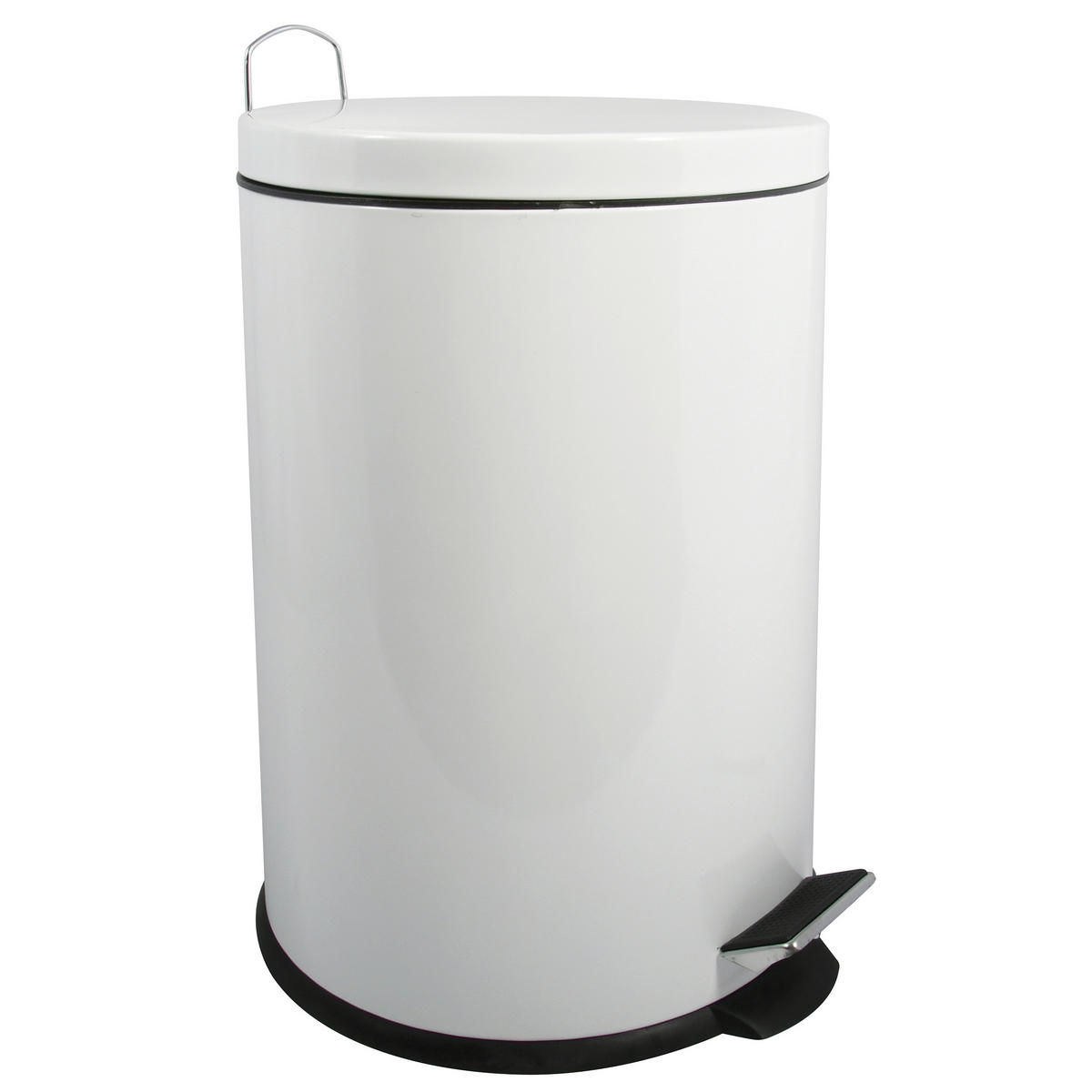 TRETEIMER Steel 20 L  - Schwarz/Weiß, Basics, Kunststoff/Metall (29.3/45/29.3cm) - Spirella