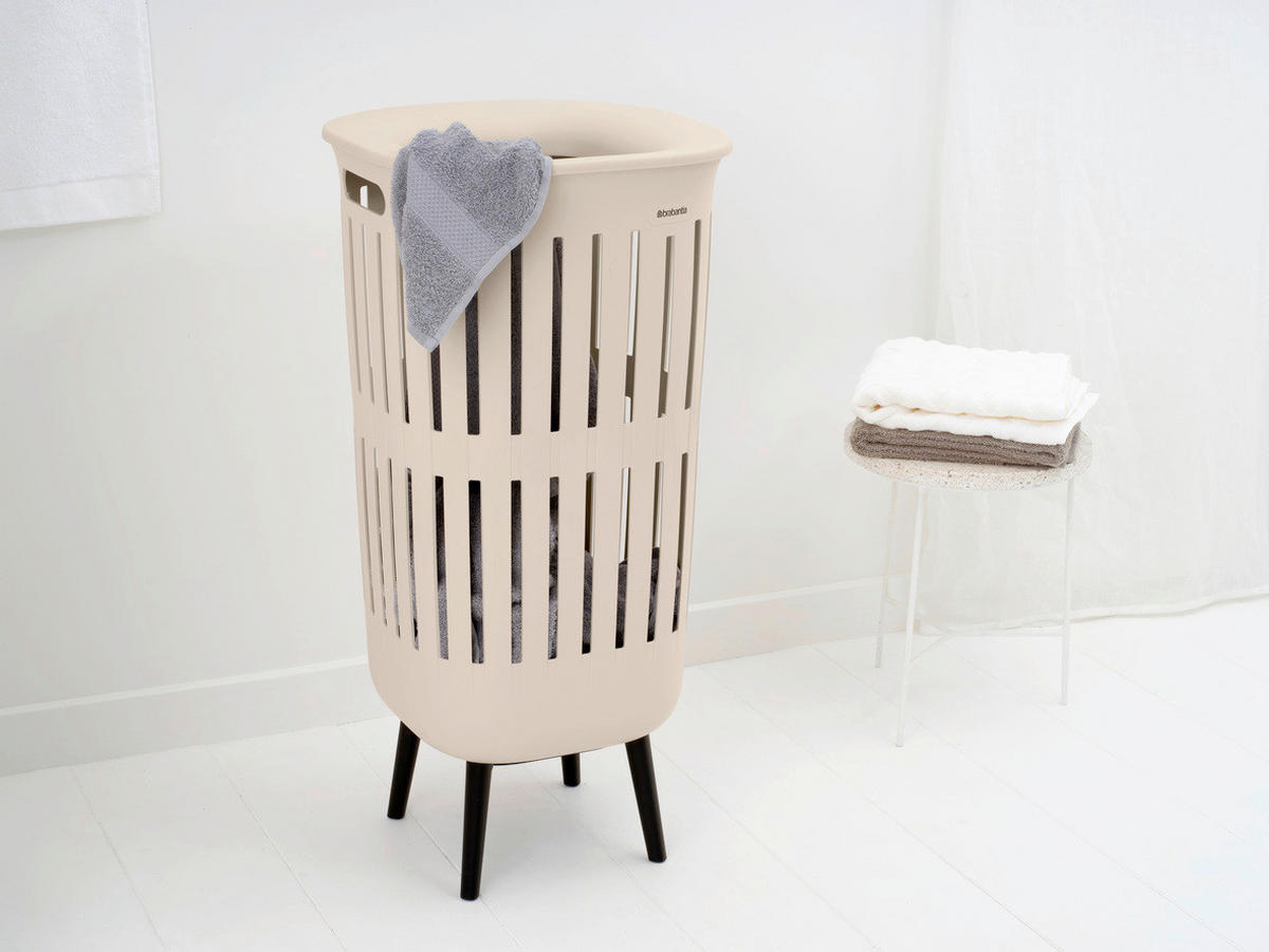 KOŠARA ZA PERILO - bež, Basics, umetna masa (38.2/38.2/77,9cm) - Brabantia