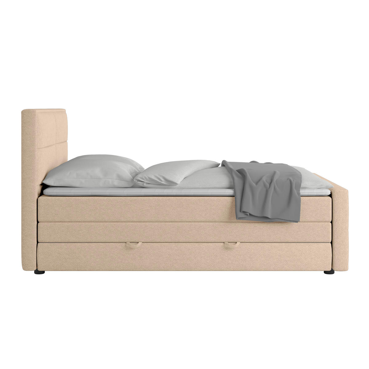 BOXSPRINGBETT 120/200 cm  in Naturfarben  - Naturfarben, Modern, Holz/Kunststoff (120/200cm) - MID.YOU