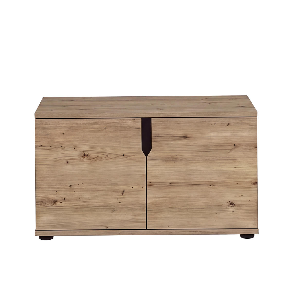 GARDEROBENBANK - Schwarz/Eiche Artisan, Design, Kunststoff (80/44/37cm) - MID.YOU