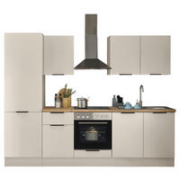 KÜCHENBLOCK MULTAN  in Kaschmir  - Kaschmir/Schwarz, Basics, Holzwerkstoff/Metall (270/211/60cm) - Carryhome
