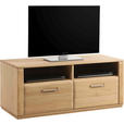 TV-ELEMENT 124/50/51 cm  - Edelstahlfarben/Buchefarben, KONVENTIONELL, Holz/Holzwerkstoff (124/50/51cm) - Novel
