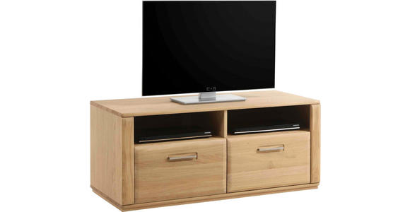 TV-ELEMENT 124/50/51 cm  - Edelstahlfarben/Buchefarben, KONVENTIONELL, Holz/Holzwerkstoff (124/50/51cm) - Novel